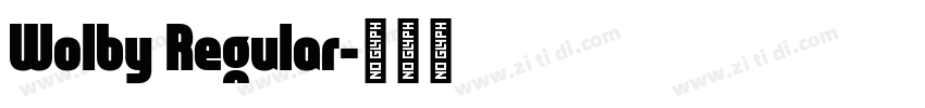 Wolby Regular字体转换